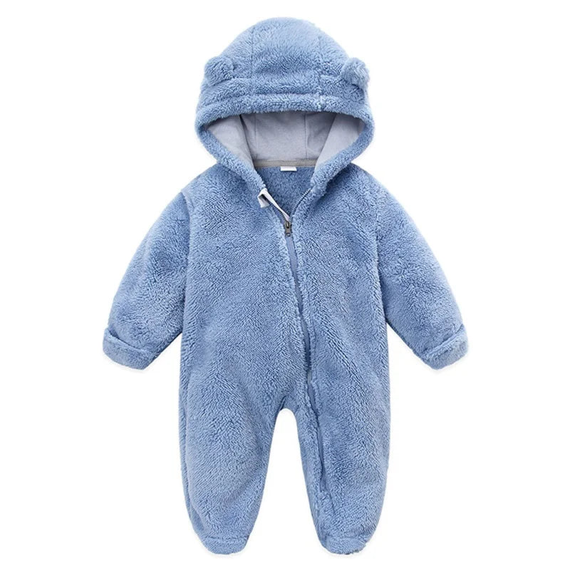 Cloud-Fleece Hooded Romper