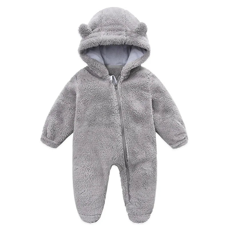Cloud-Fleece Hooded Romper