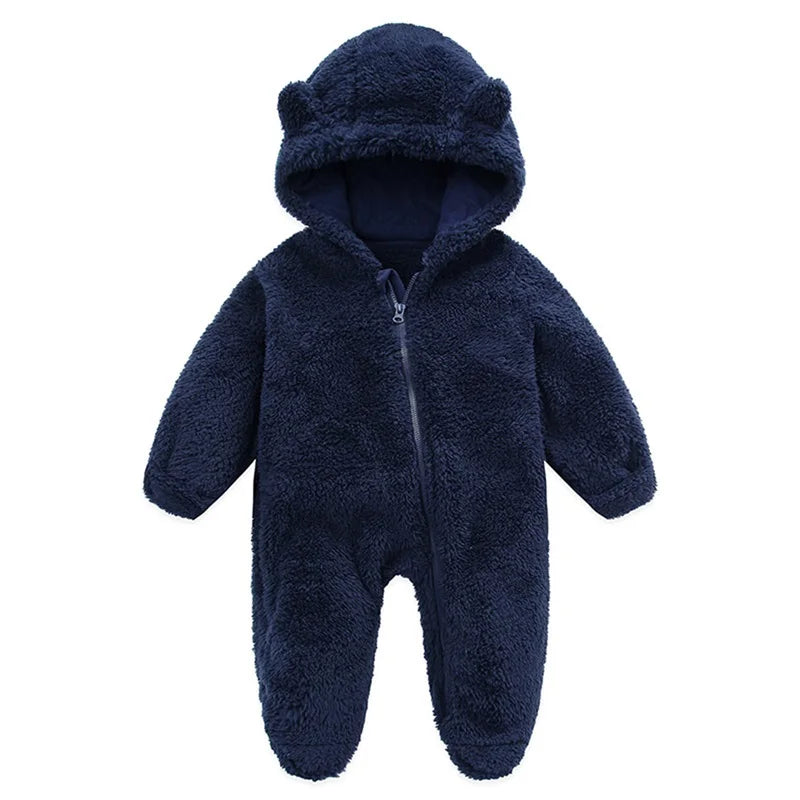 Cloud-Fleece Hooded Romper