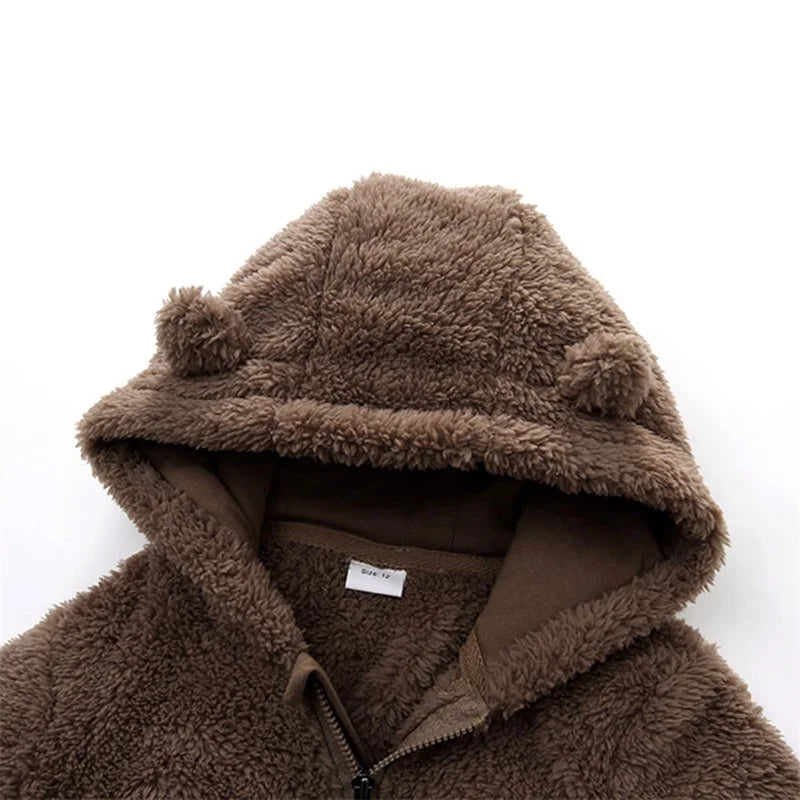 Cloud-Fleece Hooded Romper