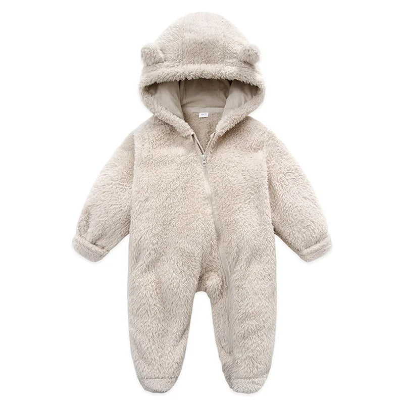Cloud-Fleece Hooded Romper