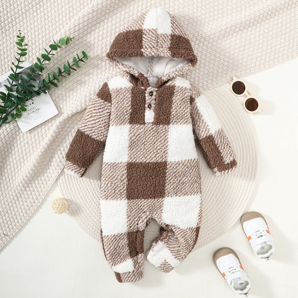 Mountain Cabin Hooded Onesie