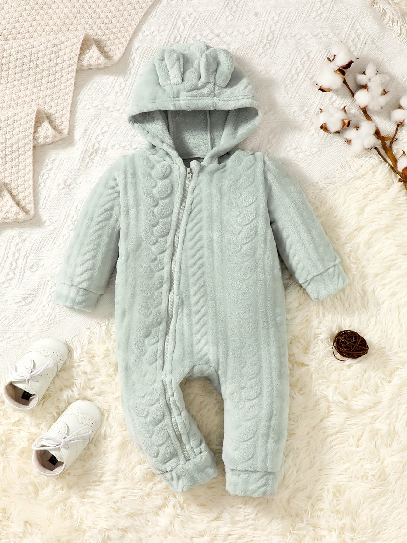 Mountain Cabin Hooded Onesie