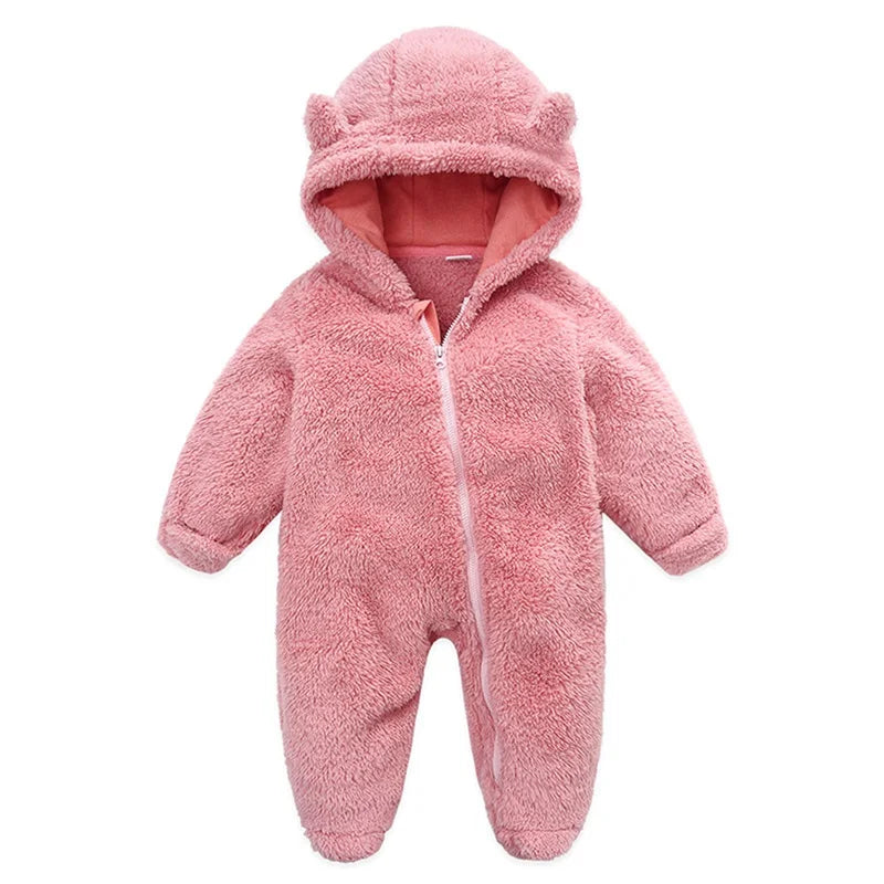 Cloud-Fleece Hooded Romper