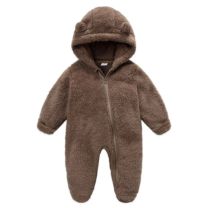 Cloud-Fleece Hooded Romper